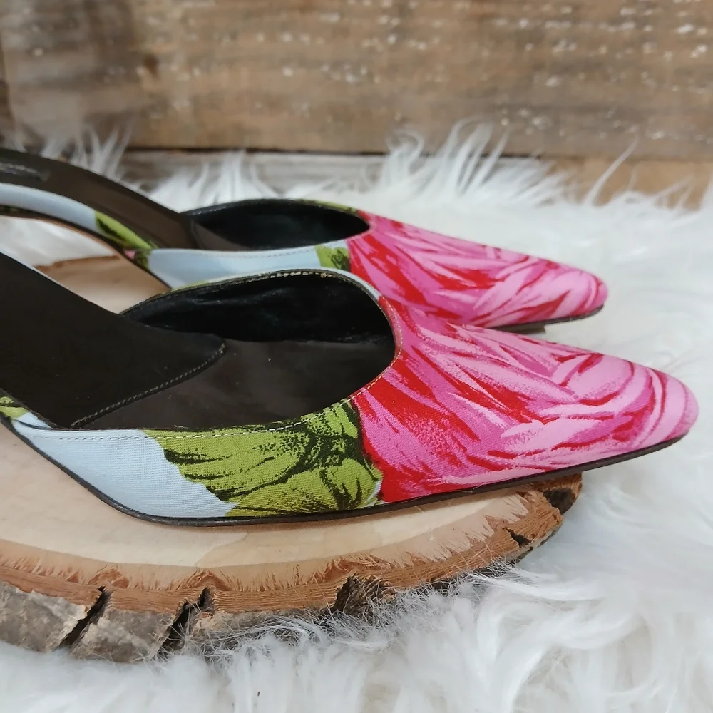 Kate Spade Pink Floral Heels - Picture 4 of 10